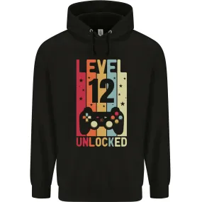 12th Birthday 12 Year Old Level Up Gaming Childrens Kids Hoodie