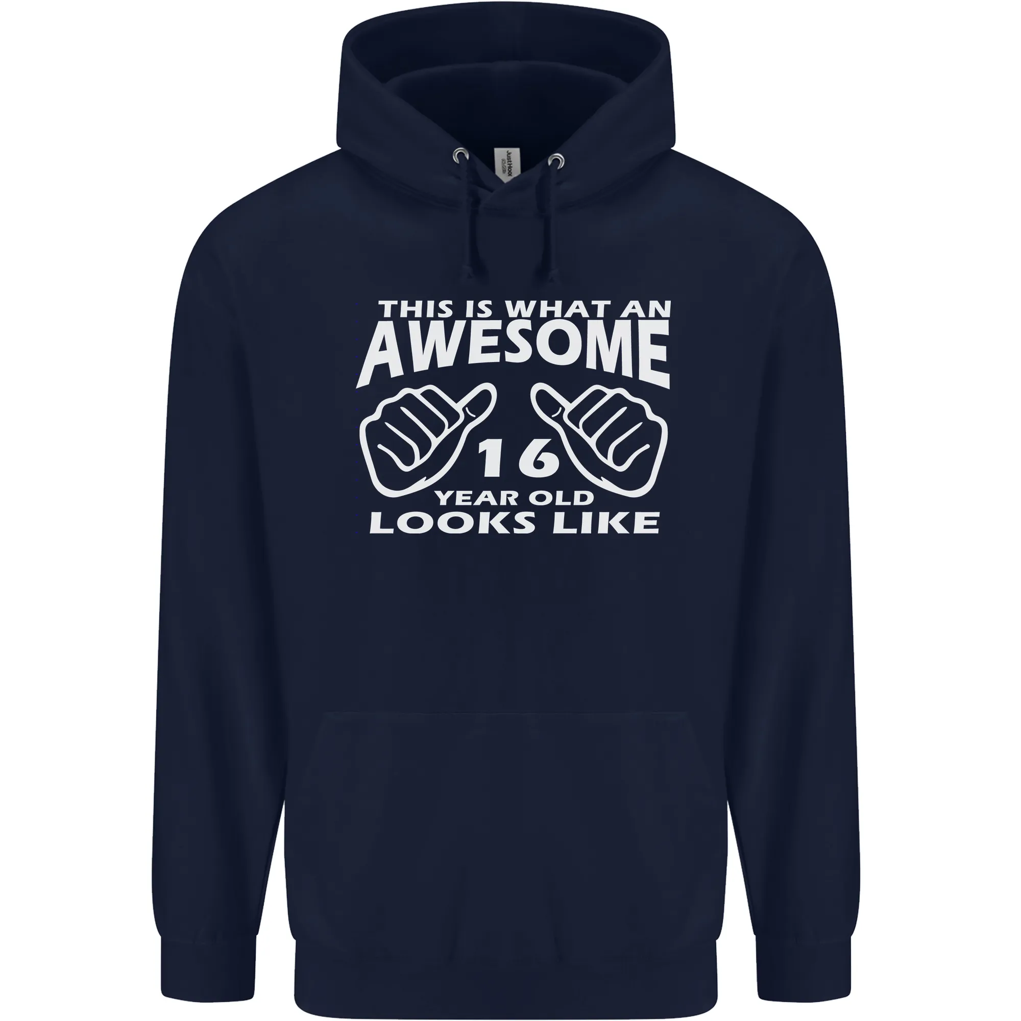 16th Birthday 16 Year Old This Is What Mens 80% Cotton Hoodie