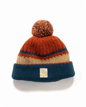 3G Wool Cable Knit Cap Orange