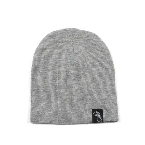 8" Knit Beanie (Light Heather Grey)