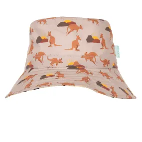 Acorn Aussie Sunset Wide Brim Bucket Hat Mid Brown