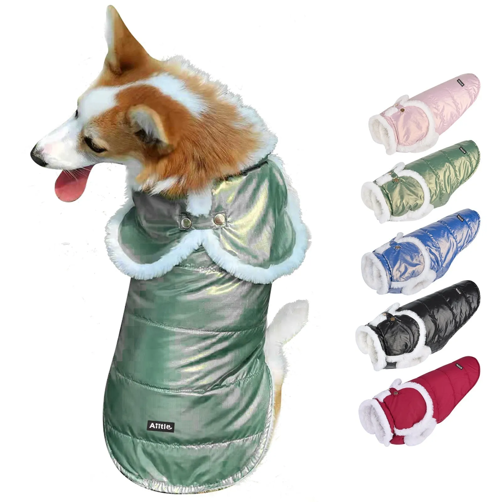 Aiitle Waterproof Cozy Dog Winter Coat Blue