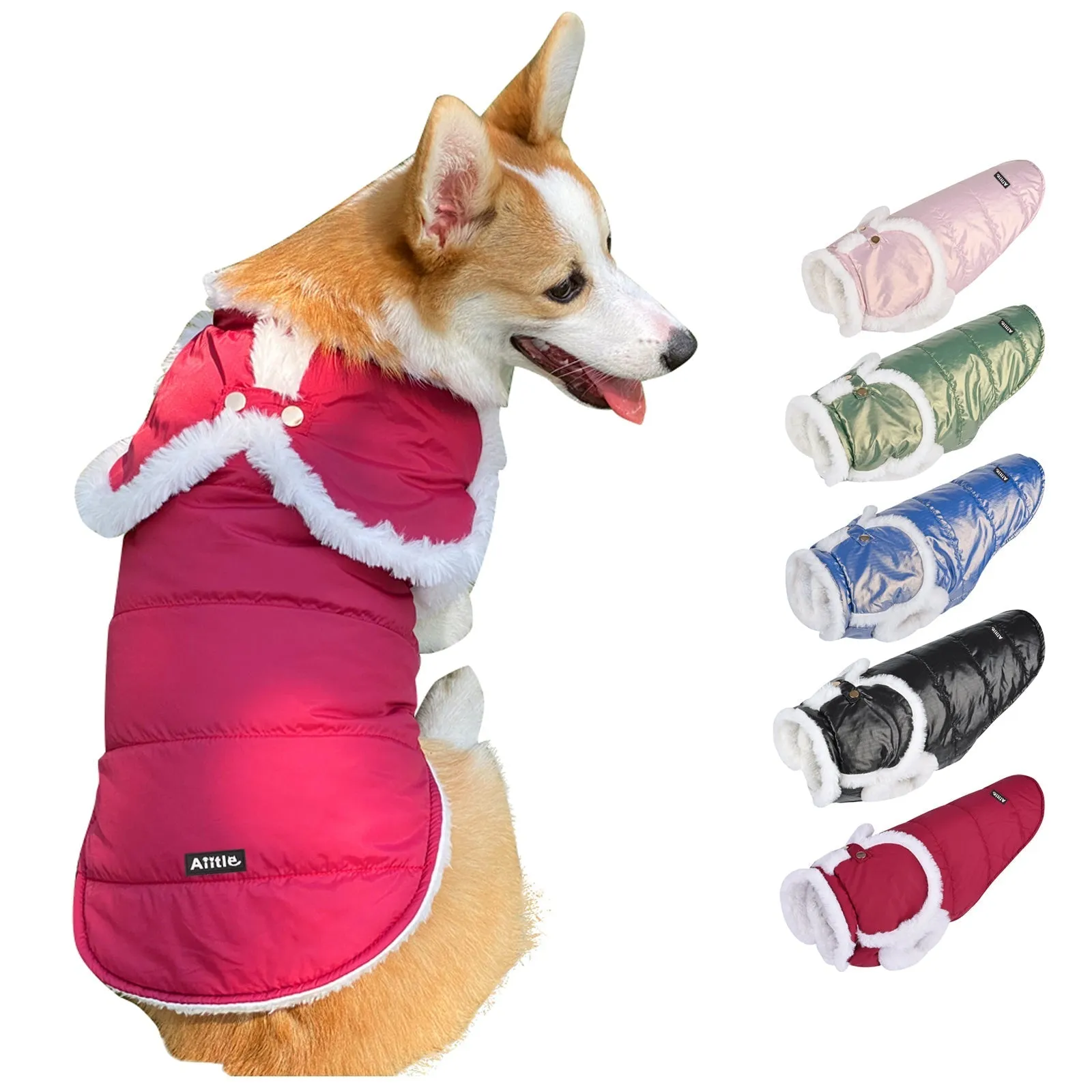 Aiitle Waterproof Cozy Dog Winter Coat Blue