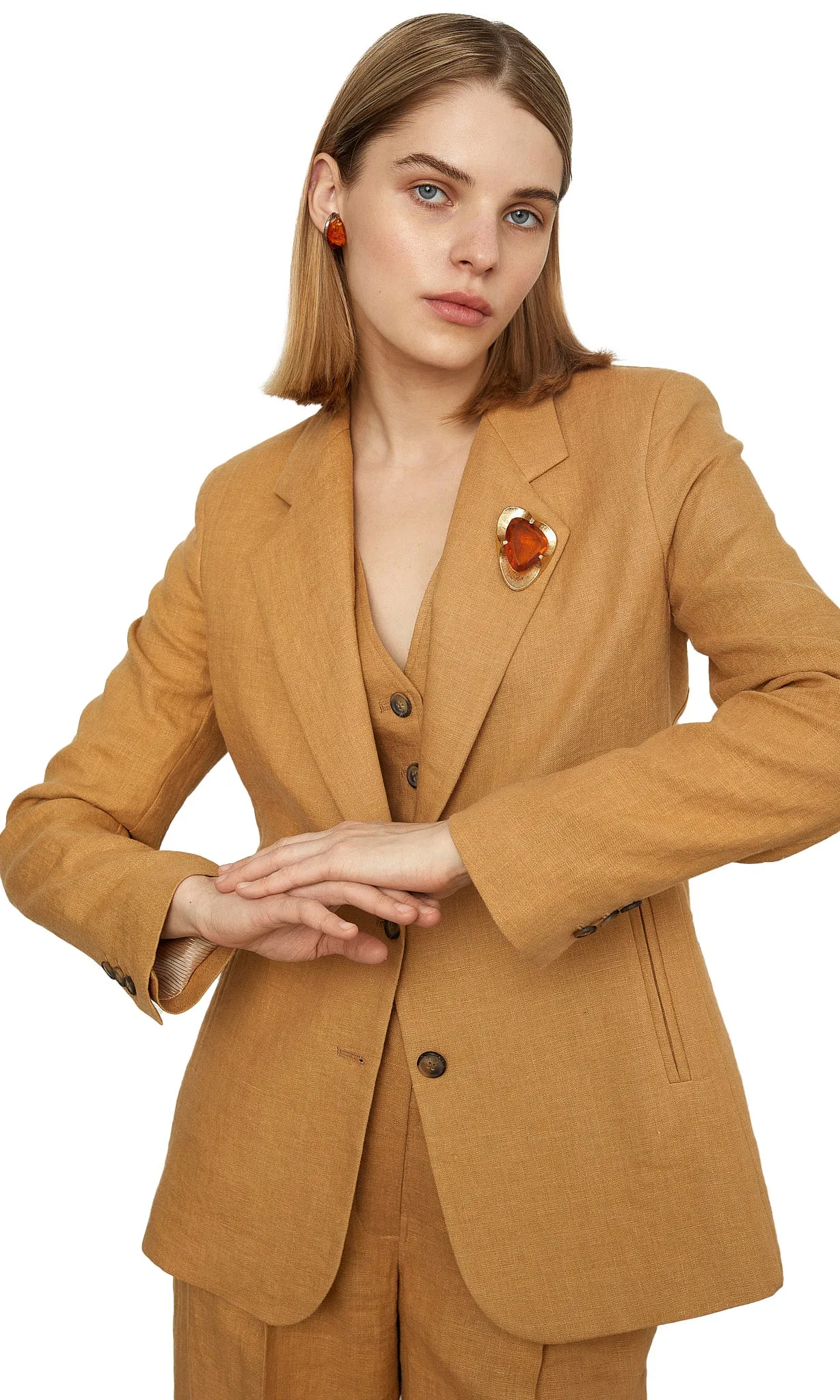 AMBER LINEN BLAZER