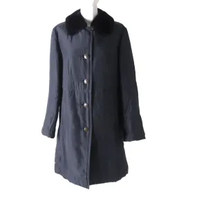 Aquascutum Women's Mink Collar Silk Coat