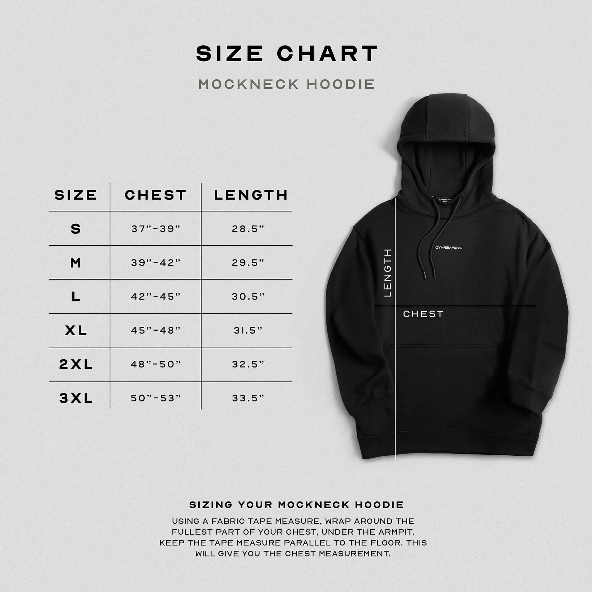 Ascend Mockneck Hoodie - Black/White