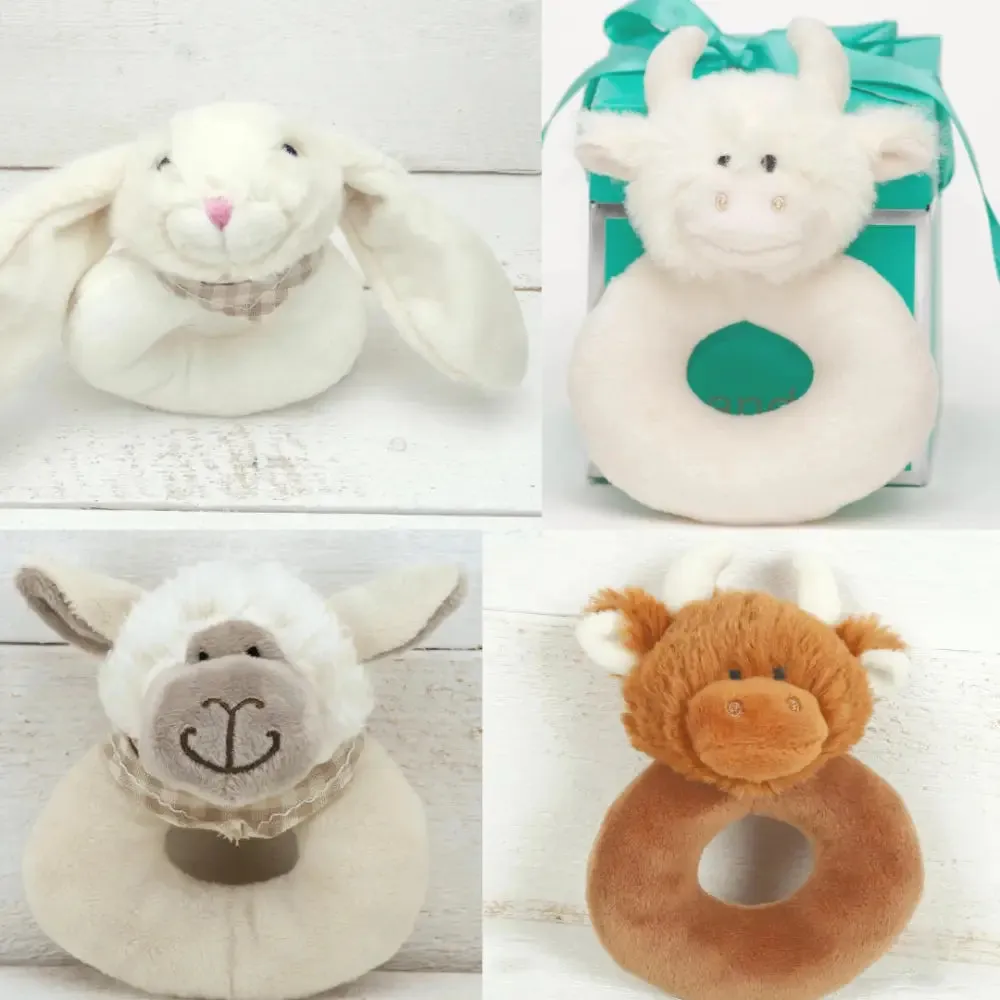 Baby Toy Rattle - Cow, Sheep and Bunny Designs Available