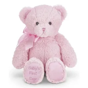 Baby's First Bear Plush Stuffed Animal 12" Pink Teddy