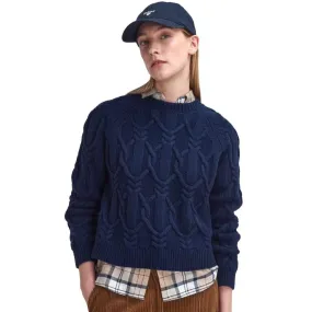 Barbour Elisha Knitted Jumper In Navy