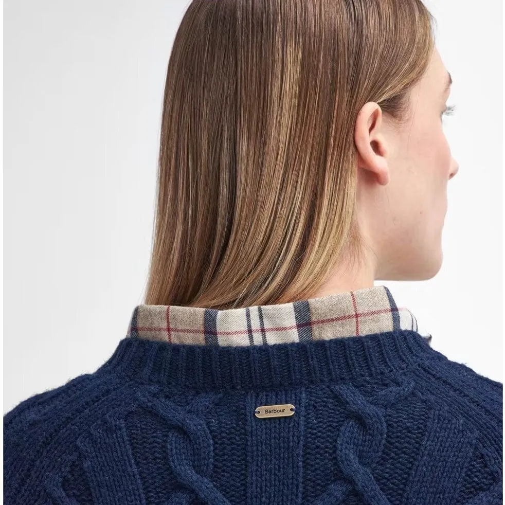 Barbour Elisha Knitted Jumper In Navy