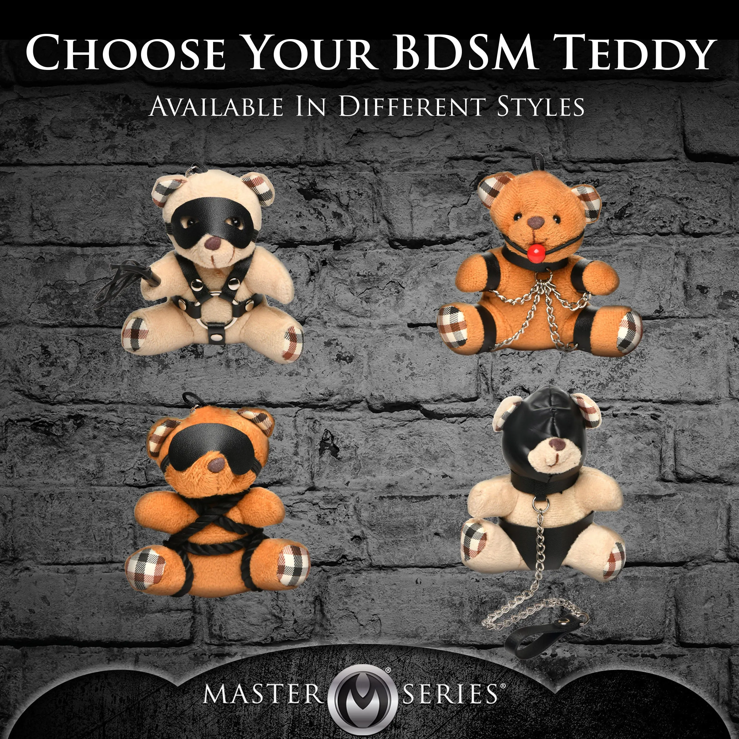 BDSM Teddy Bear Keychain