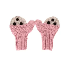 Bear Face Mittens Pink