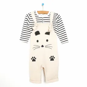 Bebbek Newborn Animals Holiday Overall - Ecru