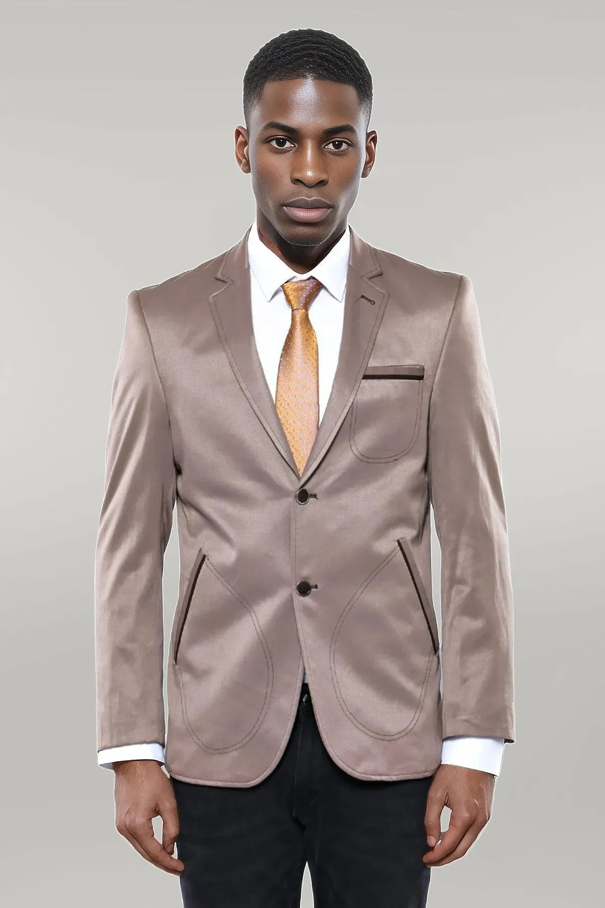 Beige Blazer With Patch Pockets | Wessi