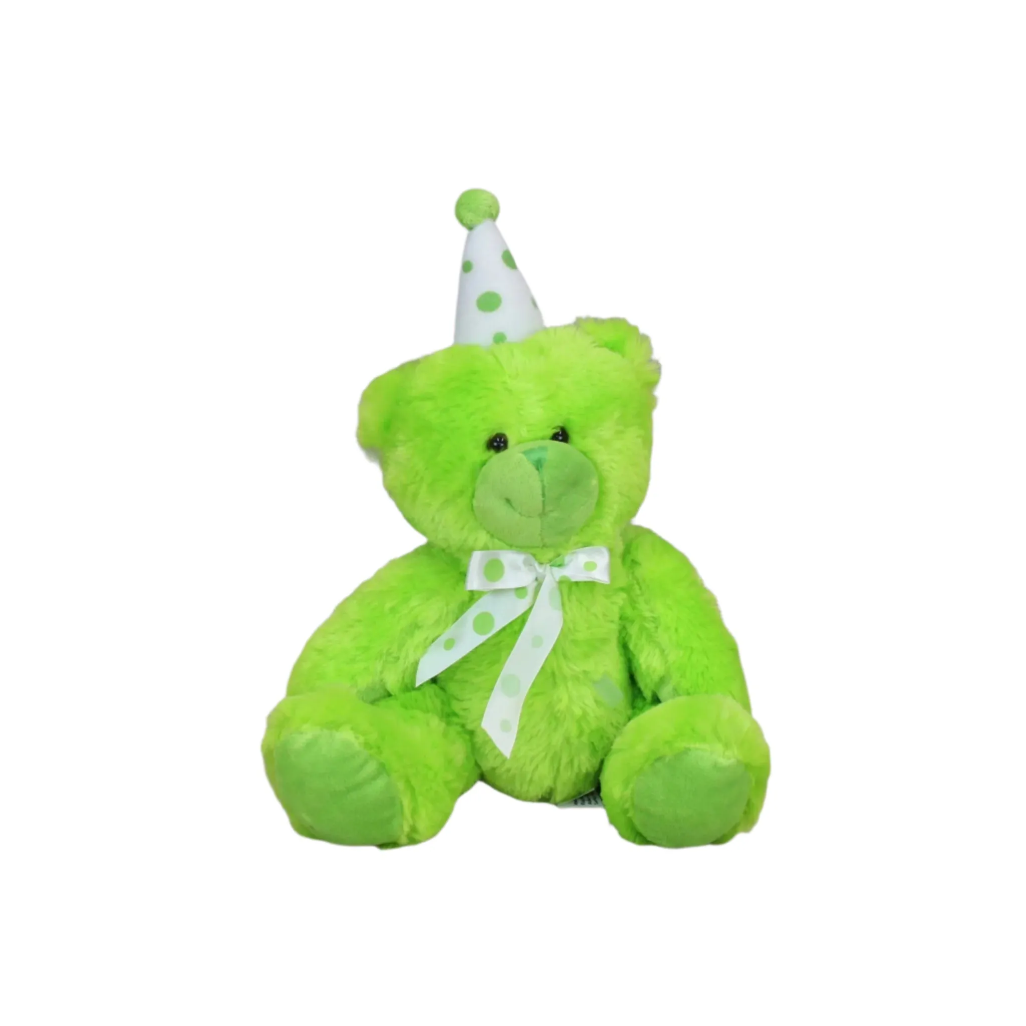 Beverly Hills Teddy Bear Co. Green Birthday Bear w/ Party Hat