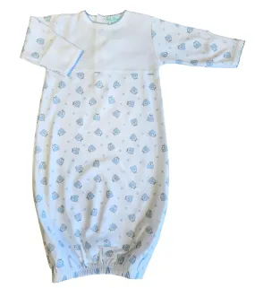 Blue Bears Print Baby Daygown