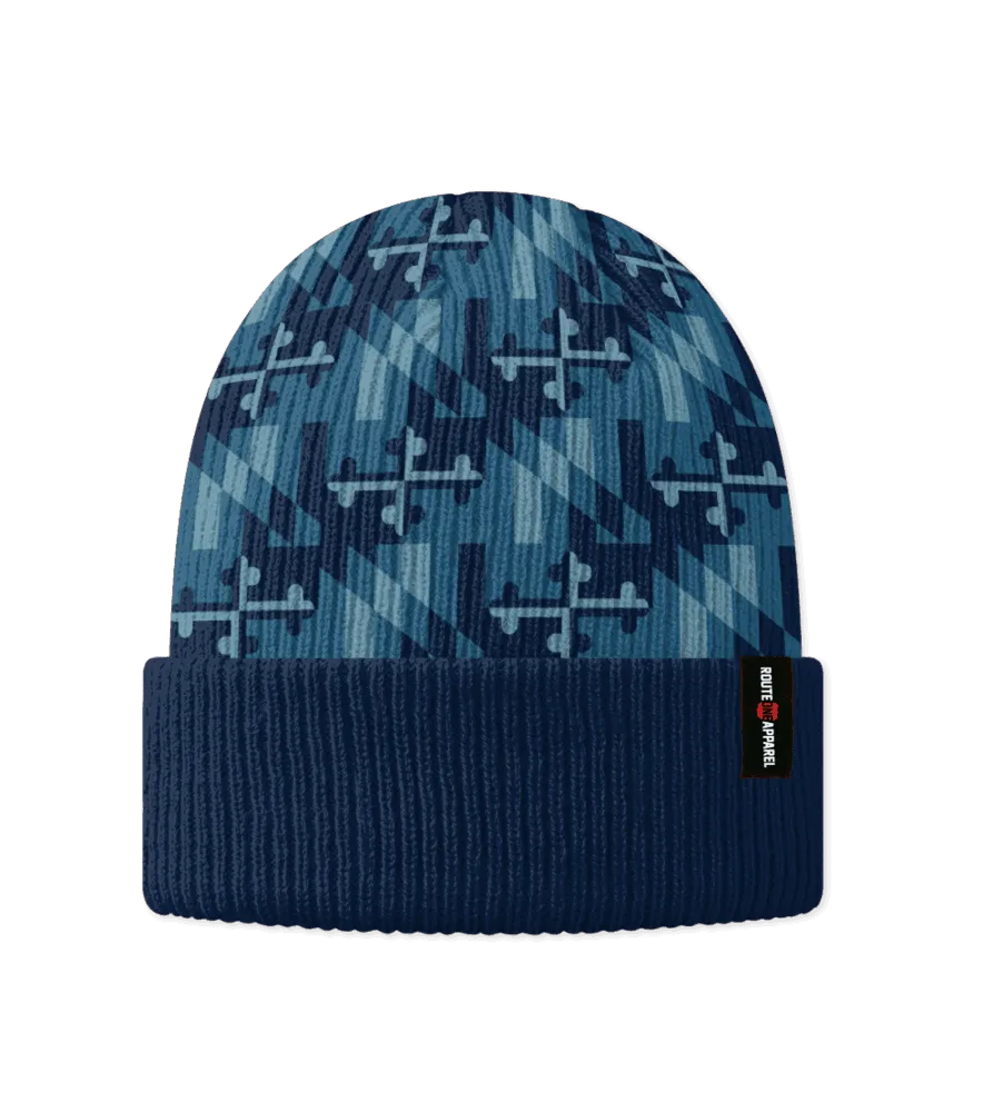 Blue Camo Maryland Flag / Beanie