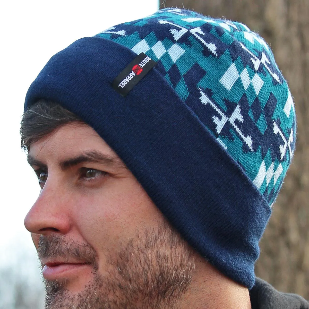 Blue Camo Maryland Flag / Beanie