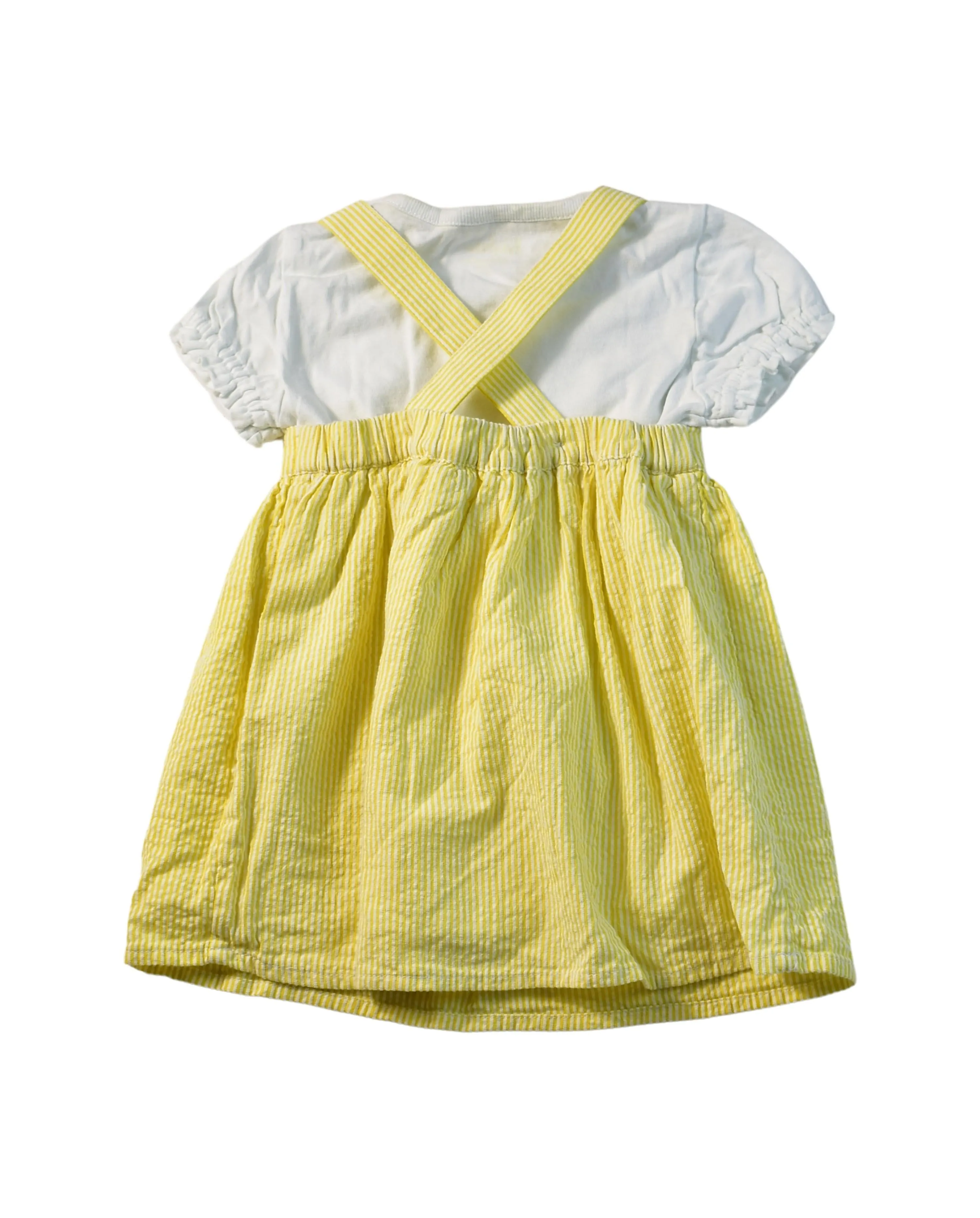 Boden Overall Dress & Top Set 3-6M