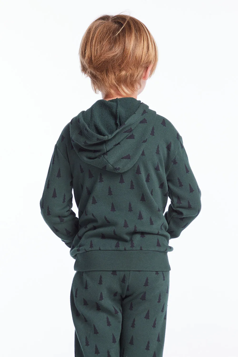 Boys Forest Pine Long Sleeve Hoodie