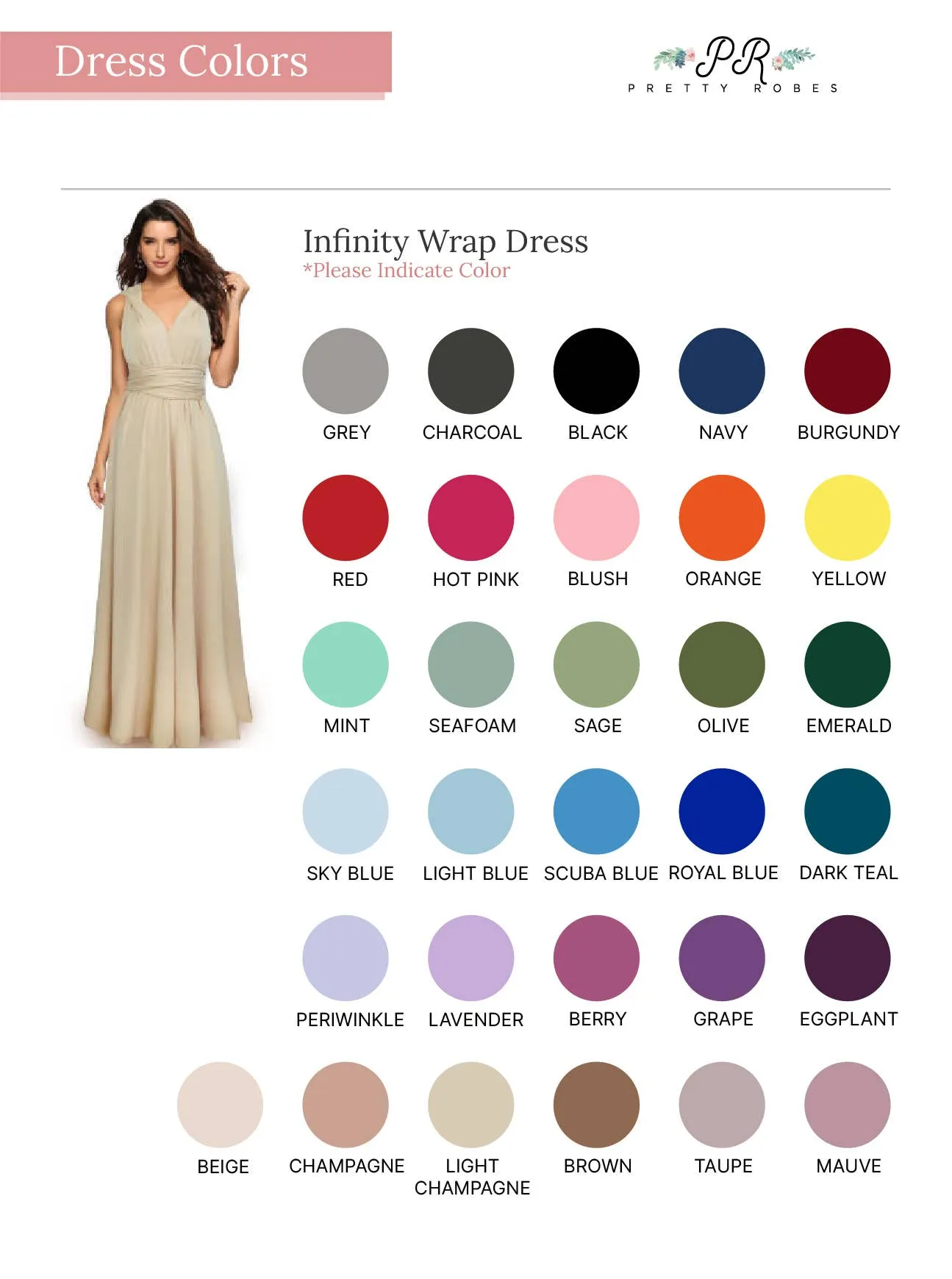 Bridesmaid Dress /  Bridesmaid Multiway Wrap Dress / Infinity