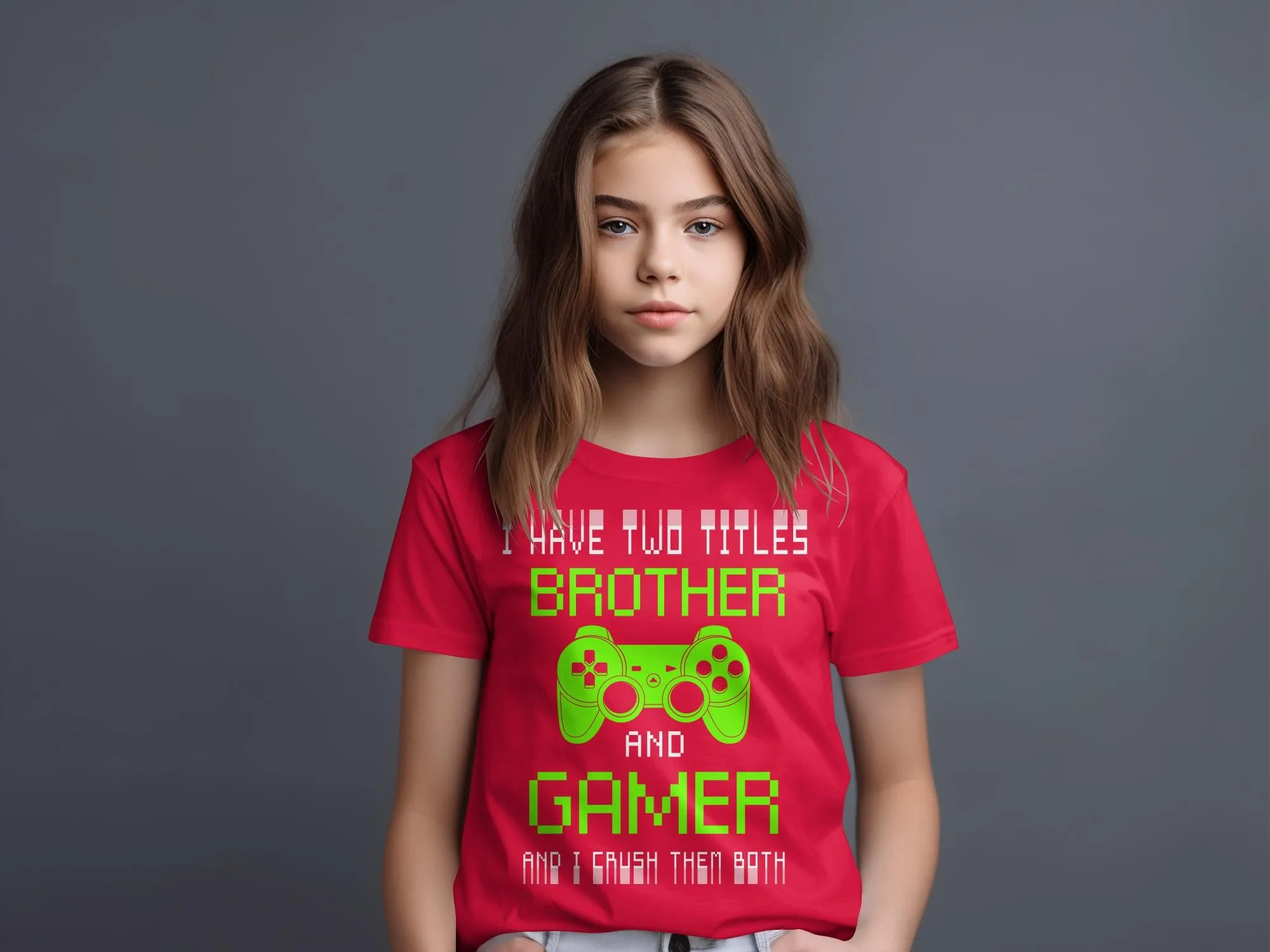 Brother Gamer Gaming T-Shirt for Boys and Girls