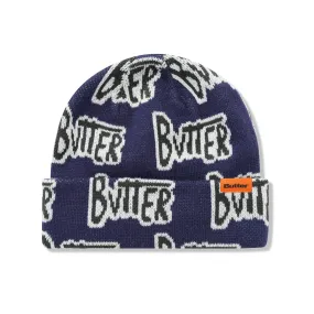 Butter Goods Sketch Cuff Beanie - Navy