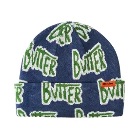 Butter Goods Sketch Cuff Beanie - Navy