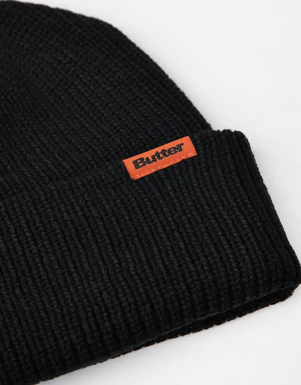 Butter Goods Tall Wharfie Beanie - Black