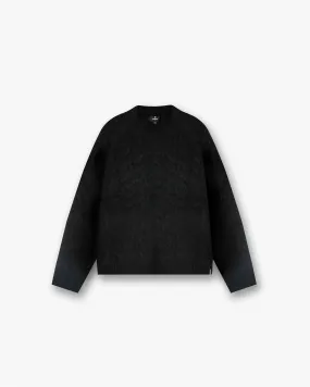 Cable Knit Sweater - Jet Black