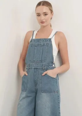 Cailey Capri Leg Denim Overall