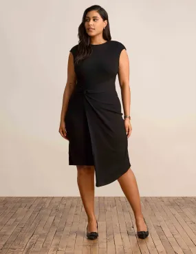 Cap Sleeve Twist Wrap Dress - Sale