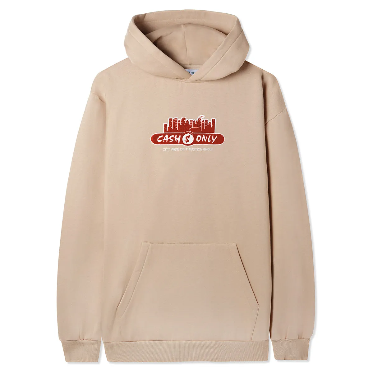 Cash Only - Skyline Applique Hoodie Tan