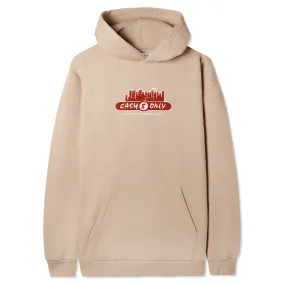 Cash Only - Skyline Applique Hoodie Tan