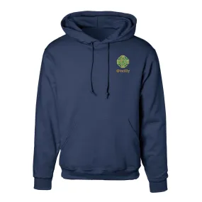 Celtic Cross Embroidered Personalized Hoodie- Navy