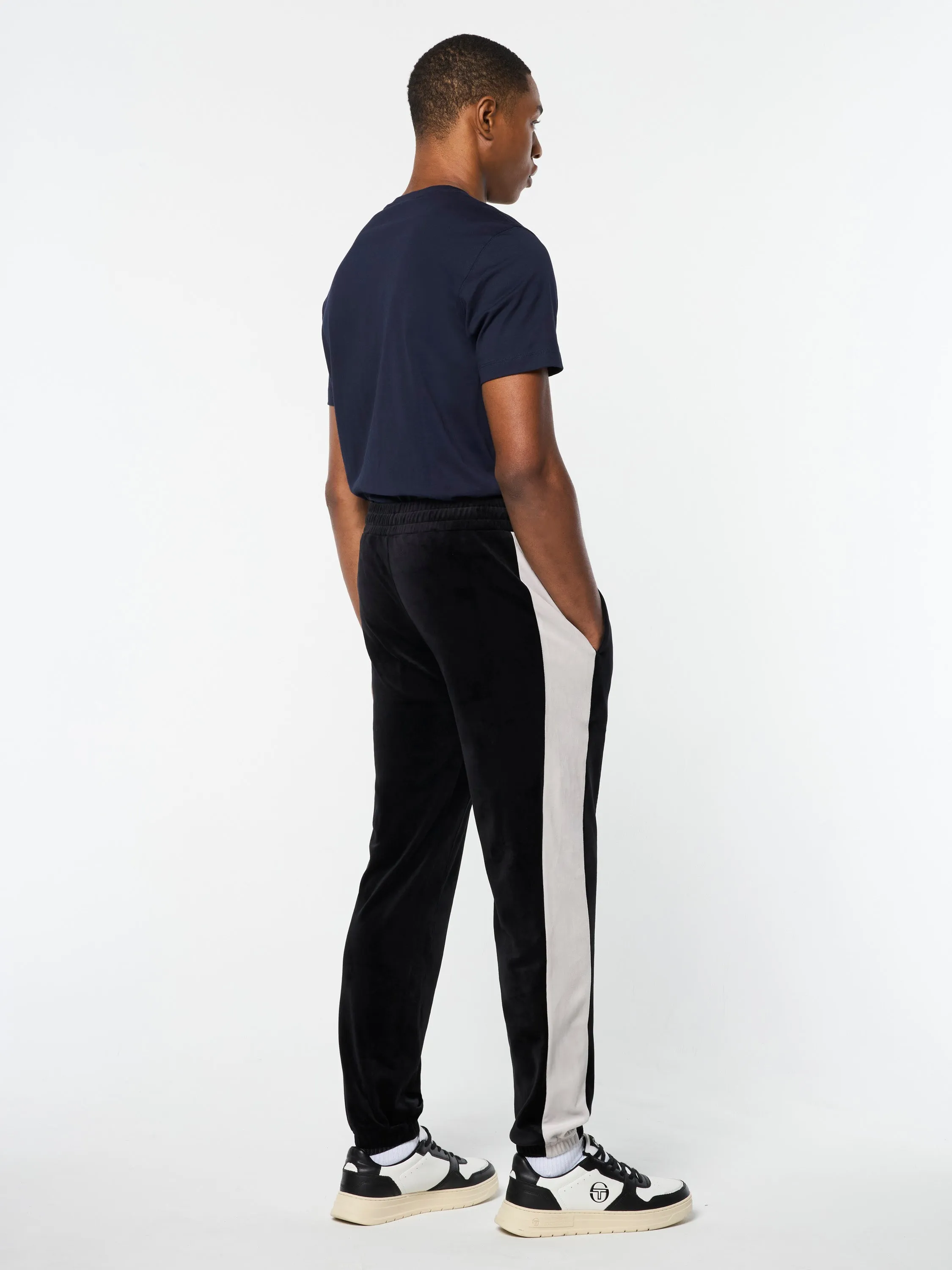 Cielo Velour Track Pant- Black Beauty