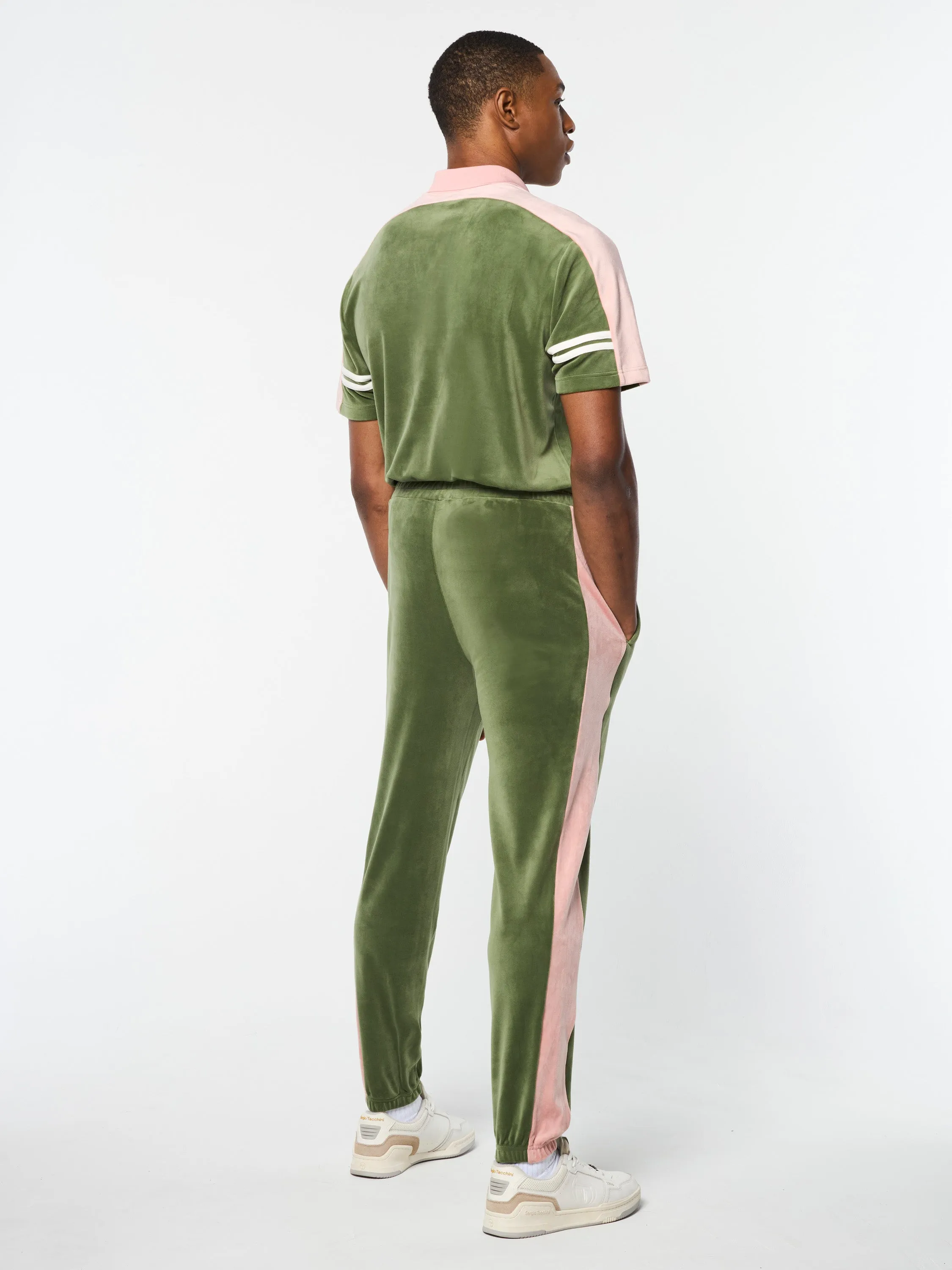 Cielo Velour Track Pant- Bronze Green