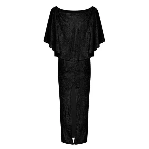 Cocktail Maxi Dress for Women Sparkly Slim Fitted B-112330