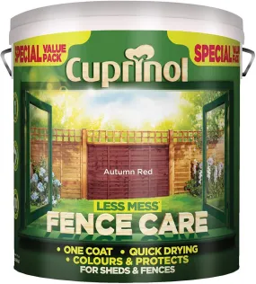 Cuprinol Less Mess Fence Care - Autumn Red 6 Litre