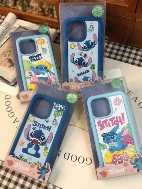 Cute Cartoon Stitch Silicone  Phone Case - iPhone Case 12 13 14 Pro Promax