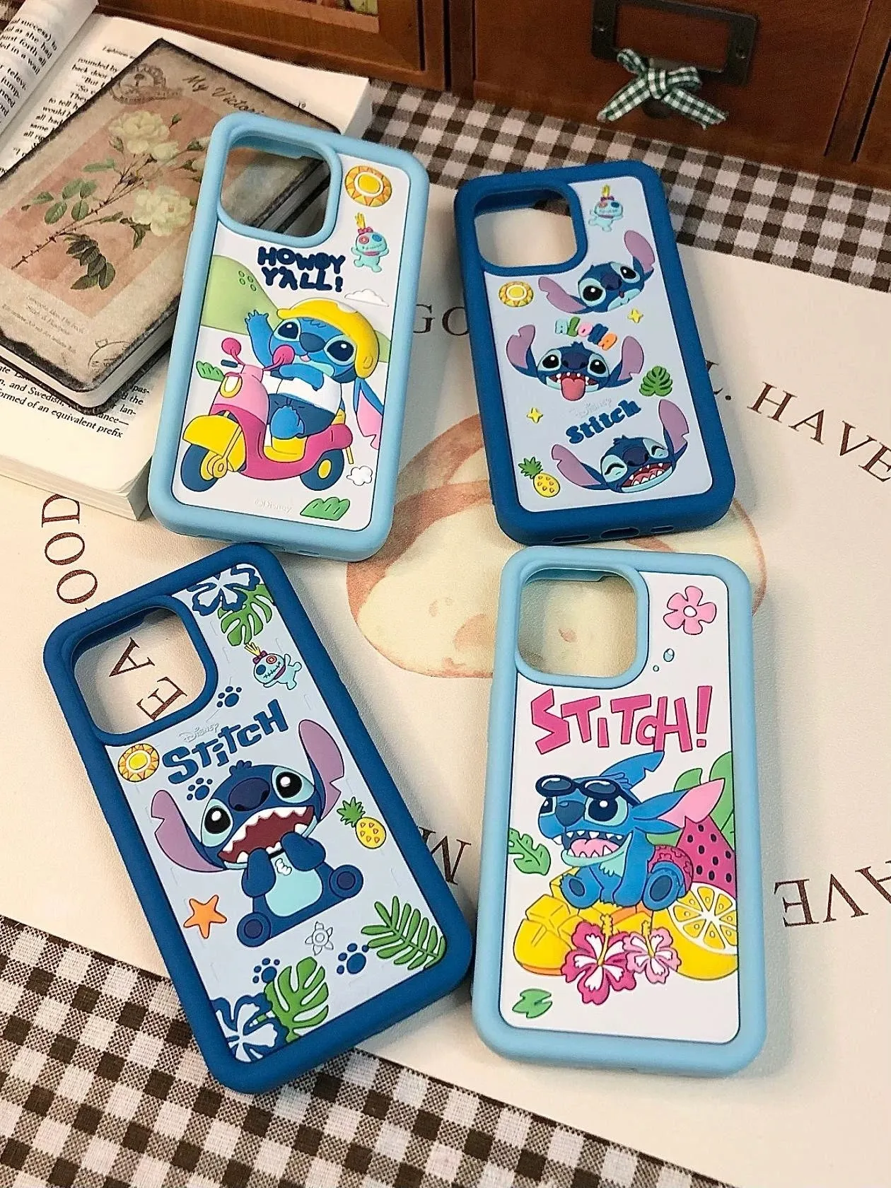 Cute Cartoon Stitch Silicone  Phone Case - iPhone Case 12 13 14 Pro Promax