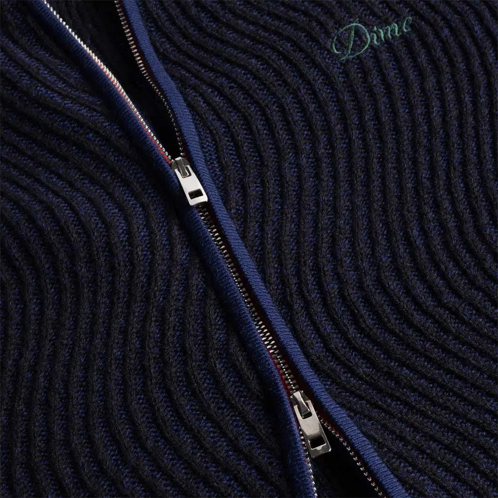 Dime MTL - Double Zipper Knitted Jumper - Navy