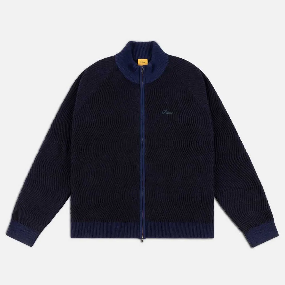 Dime MTL - Double Zipper Knitted Jumper - Navy