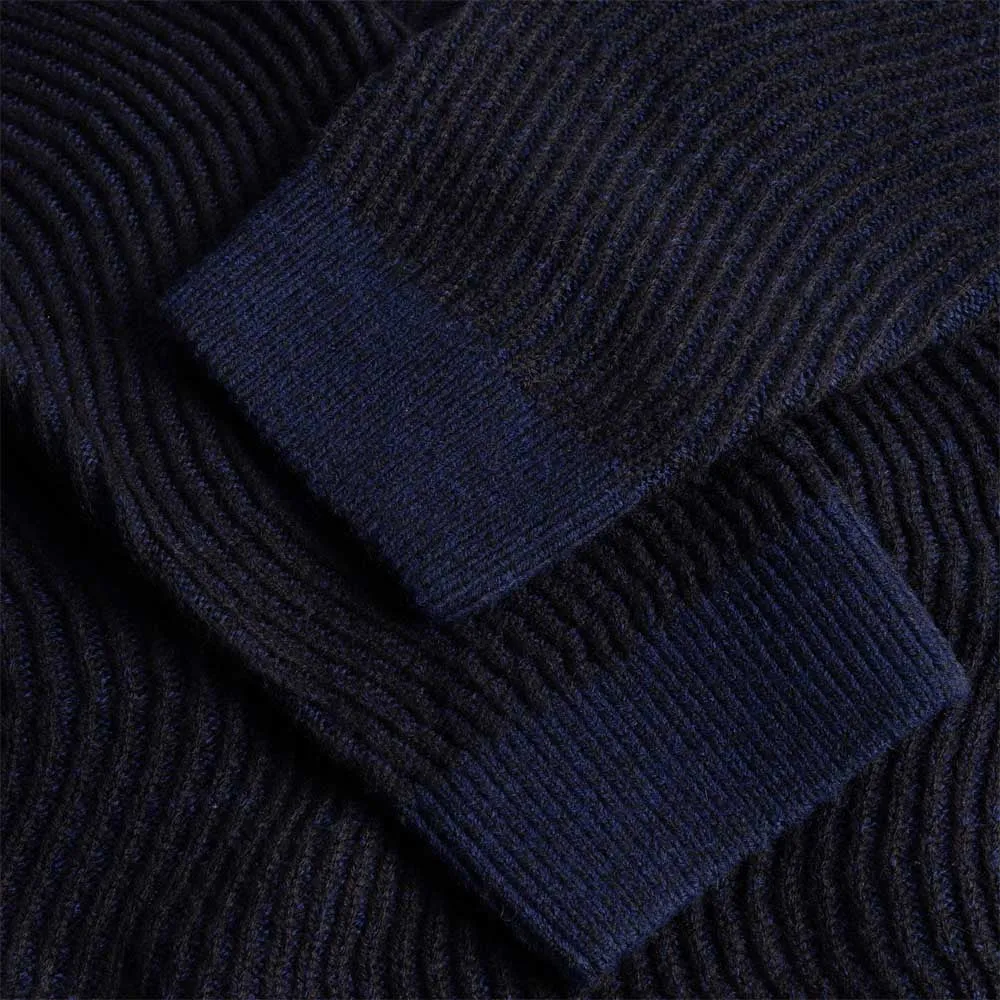 Dime MTL - Double Zipper Knitted Jumper - Navy