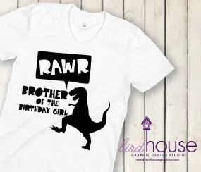 Dinosaur Family of the Birthday Boy or Girl Shirt, Funny Shirt, Personalized, Any Color, Customize, Gift