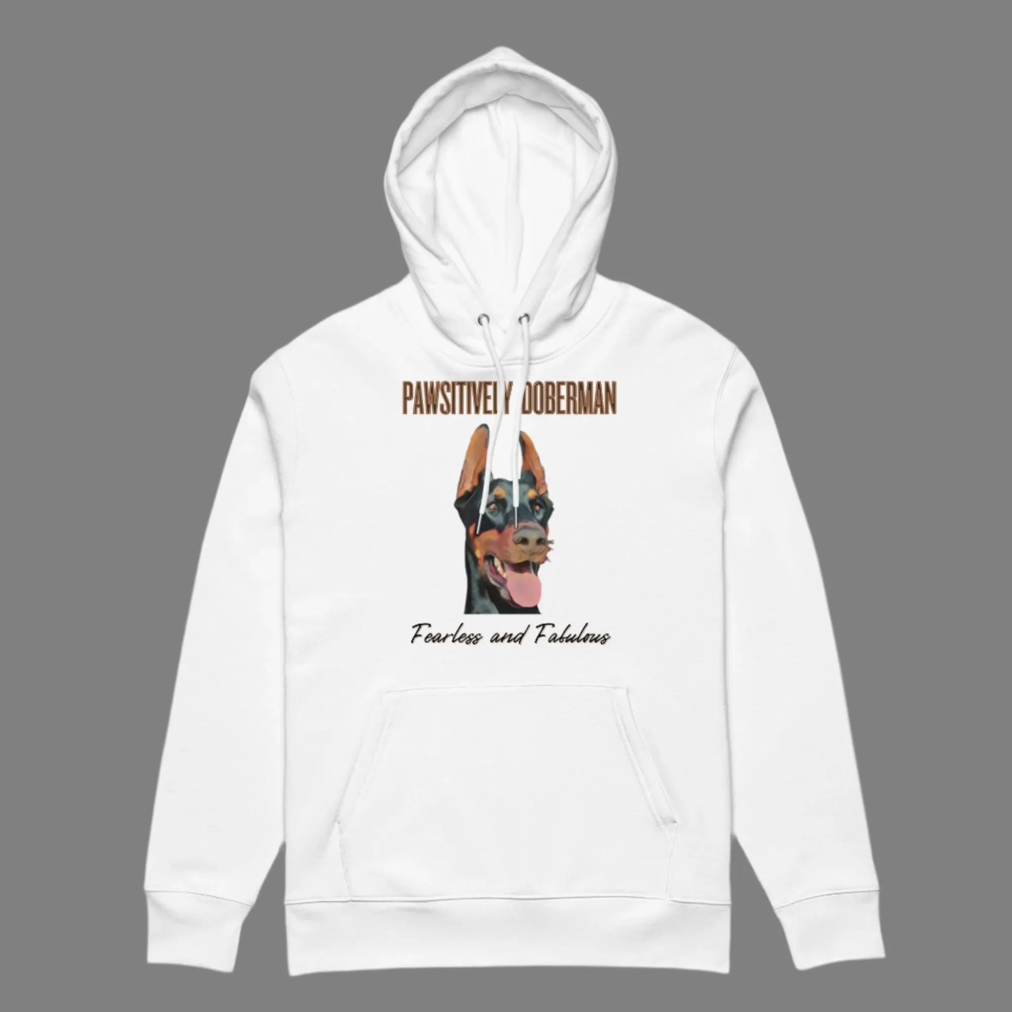 Fearless & Fabulous Doberman Hoodie | Organic Cotton, Vegan