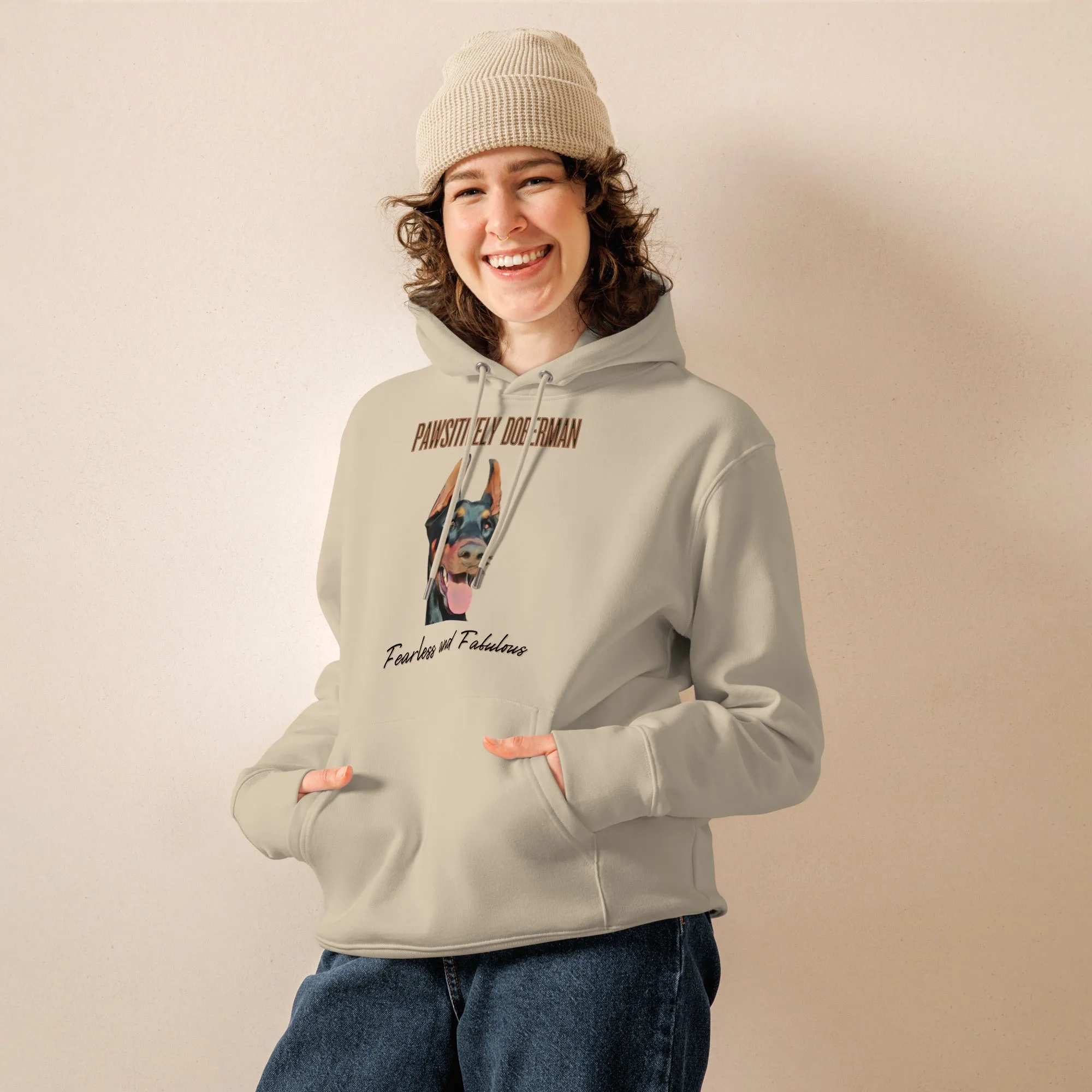 Fearless & Fabulous Doberman Hoodie | Organic Cotton, Vegan