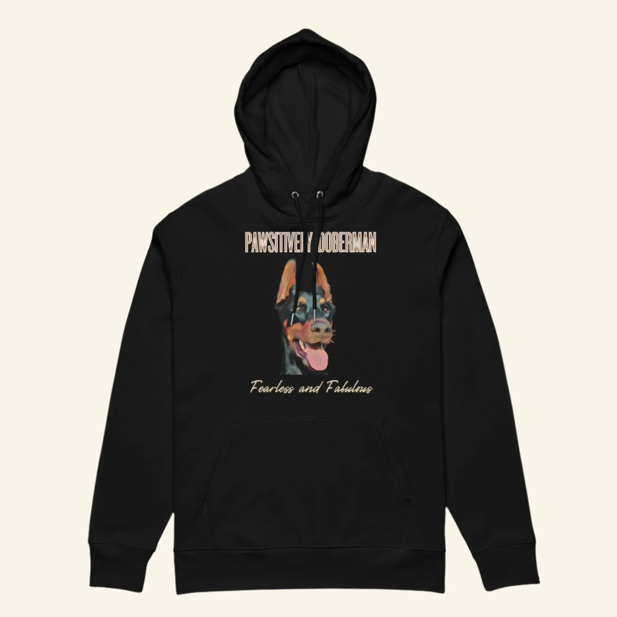 Fearless & Fabulous Doberman Hoodie | Organic Cotton, Vegan