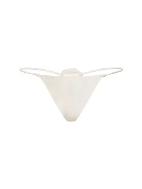 Fleur Du Mal   Rose Luxe v string silk thong 