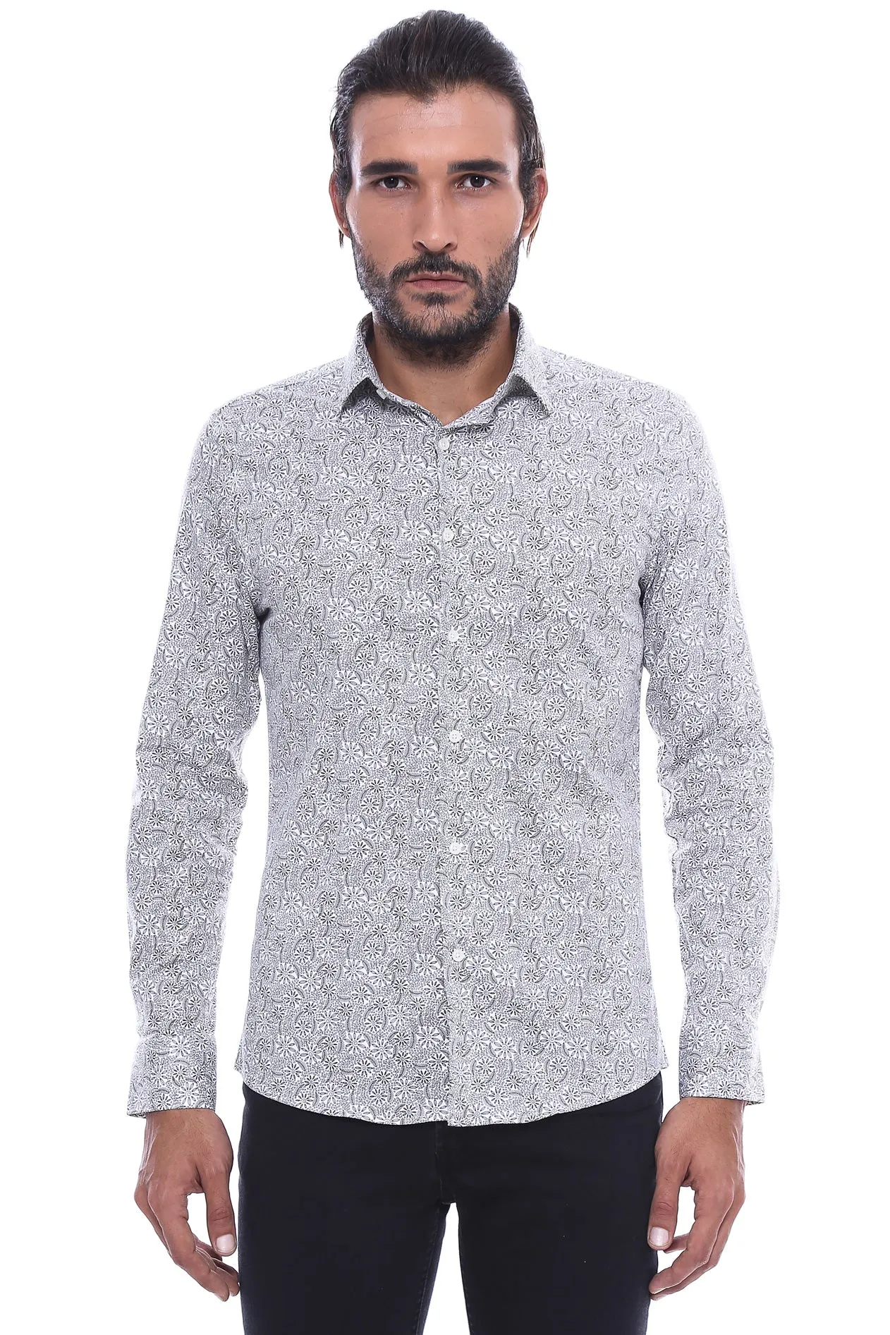 Floral Patterned Slim Fit Shirt | Wessi - Wessi